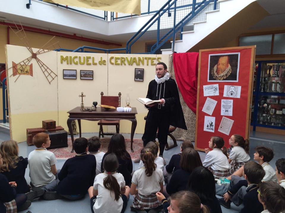 Colegio Portocarrero. Visita de Miguel de Cervantes a nuestro cole.